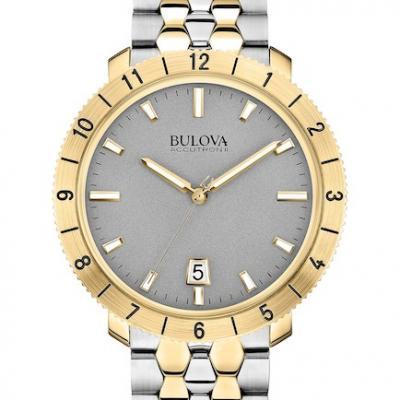 Bulova Mens Moonview Two-Tone Bracelet Watch, 42mm
