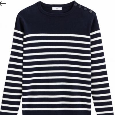 Organic cotton Breton - striped jumper (size 12)