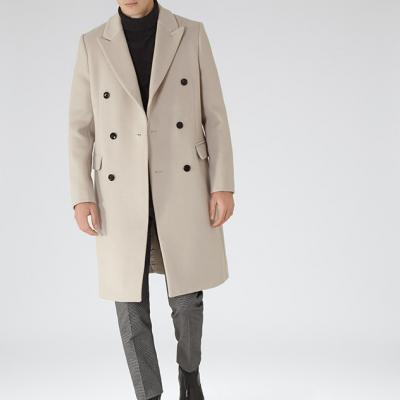 Reiss CORMIER DOUBLE-BREASTED OVERCOAT CAMEL