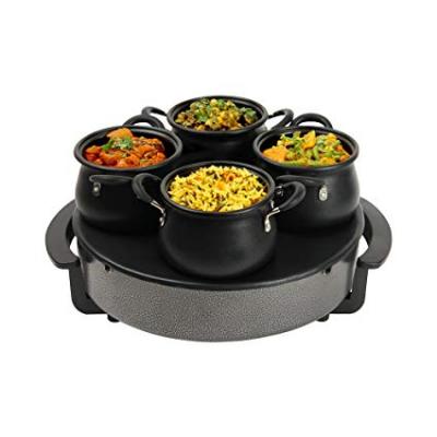 Global Gourmet Curry Station - Electric Indian Food Warmer, Heater & Buffet Server - Hot plate