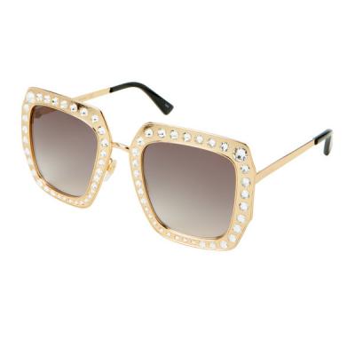 GG 115/S Gold-Tone Square Sunglasses - Gucci