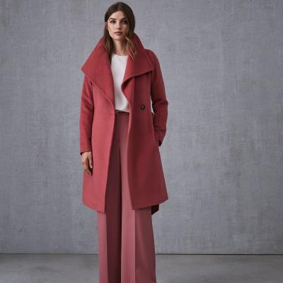 Luna Wool Self Tie Coat - REISS