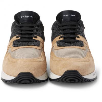 Givenchy - Panelled Suede, Felt and Mesh Sneakers - men