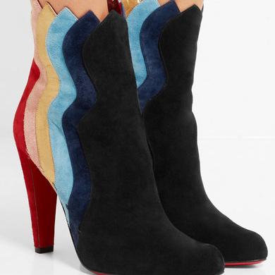 Christian Louboutin Wavy 100 suede ankle boots
