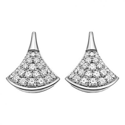 BVLGARI - Divas Dream 18kt white-gold and diamond earrings