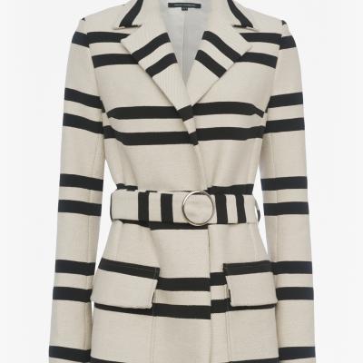 Escher Stripes Belted Mac - French Connection