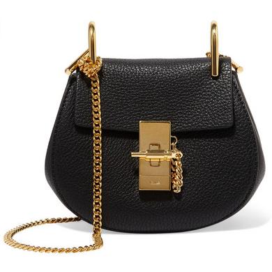 Chloé Drew nano textured-leather shoulder bag 