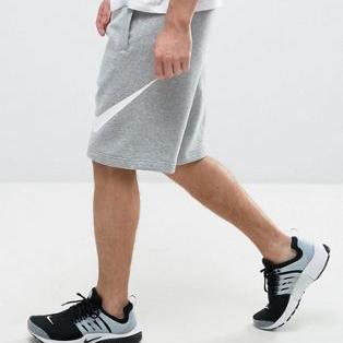 Nike Jersey Shorts With Large Logo In Grey