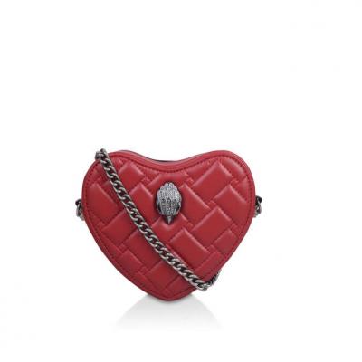 KENSINGTON HEART X BODY Red Heart Quilted Leather Cross Body by KURT GEIGER LONDON Kurt Geiger