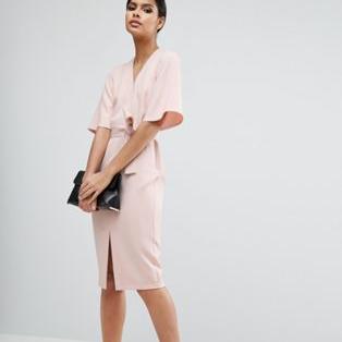 ASOS Clean Obi Wrap Dress with V Front
