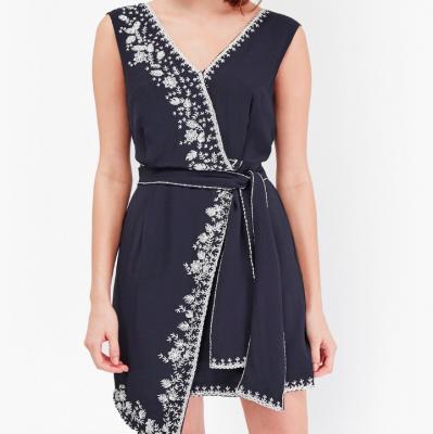 JASMINE DRAPE TIE FRONT DRESS