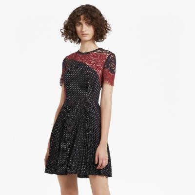 Phoebe Crepe Lace Skater Dress - French Connection Usa