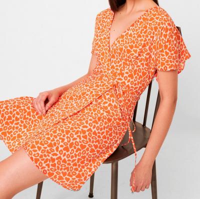 Etta Kiss Print Neon Short Sleeve Dress Sale French Connection