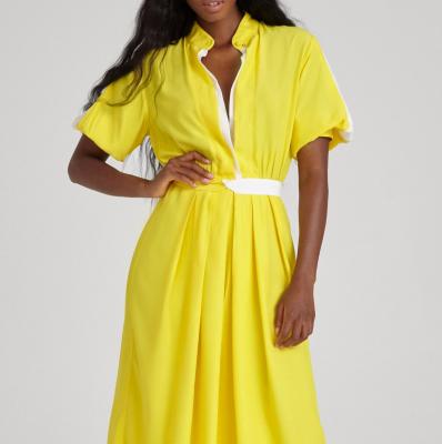 Aiden Drape Contrast Shirt Dress - French Connection