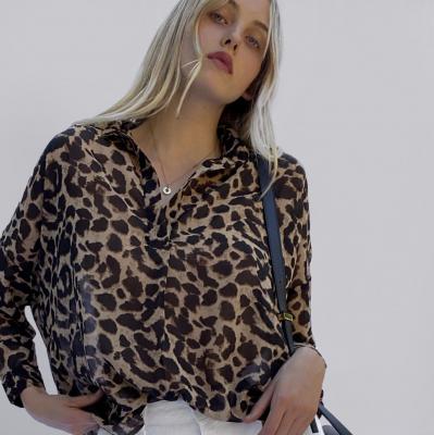 Animal Georgette Pop Over Shirt New Arrivals French Connection