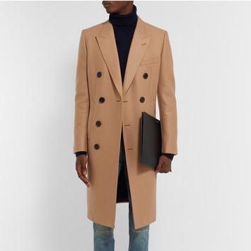 Saint Laurent - Double-Breasted Camel Hair-Blend Coat