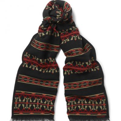 Valentino - men - Wool and Silk-Blend Scarf