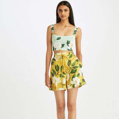 Degrade Magnolia Drawstring Shorts Pants & Skirts Oscar de la Renta