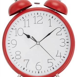 Statement Matte Red Metal Alarm Clock from the Next UK