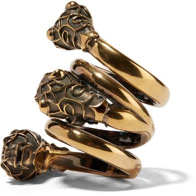 Gucci Gold-plated Swarovski crystal ring