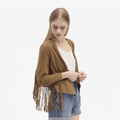 Honey Suede Fringed Jacket - French Connection