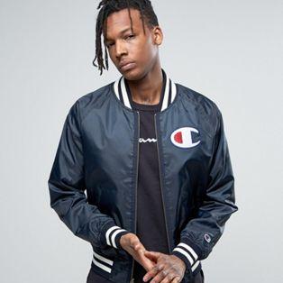 Champion mens Bomber Jacket With Large Logo