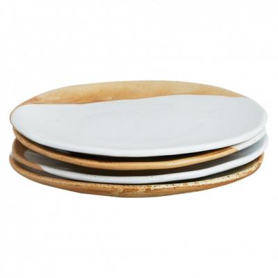 ELZORA Chalk white set of 4 side plates at Habitat UK