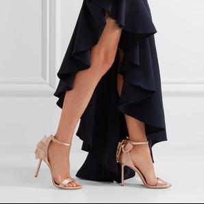 Jimmy Choo Kerry ruffled satin sandals