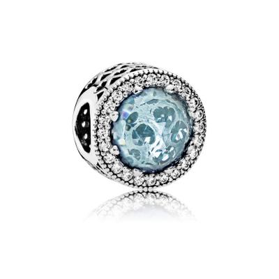 Glacier Blue Radiant Hearts Charm - Pandora UK
