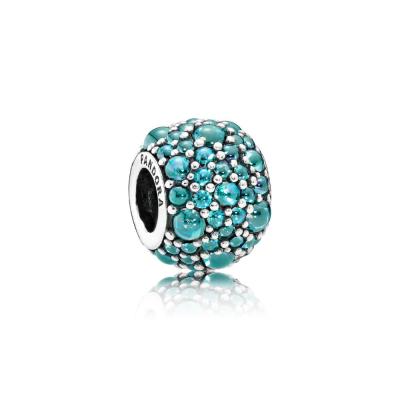 Teal Shimmering Droplets Charm - Pandora