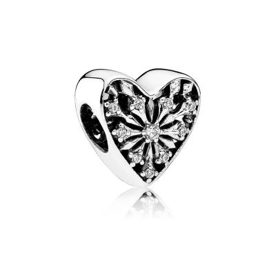 Frosted Heart Charm - Pandora