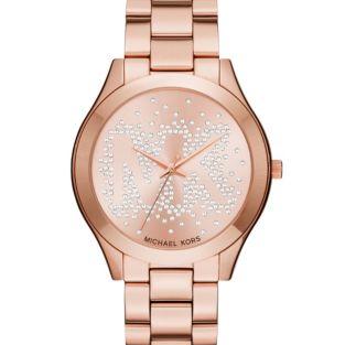 Michael Kors Slim 3591 Runway Rose Goldtone Stainless Steel Bracelet Watch