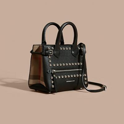 The Baby Banner in Studded Leather and House Check - Burberry