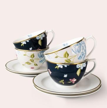 Set of 4 Laura Ashley Heritage Collectables Cup and Saucer from the Laura Ashley