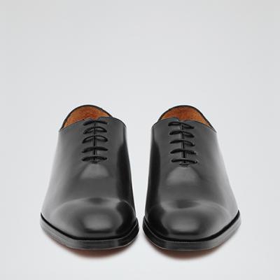 Colin Black Wholecut Leather Shoes - REISS