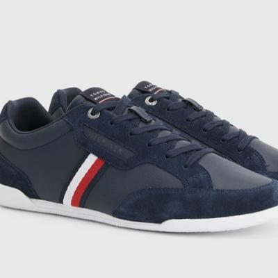 SIGNATURE LEATHER MIX CUPSOLE TRAINERS