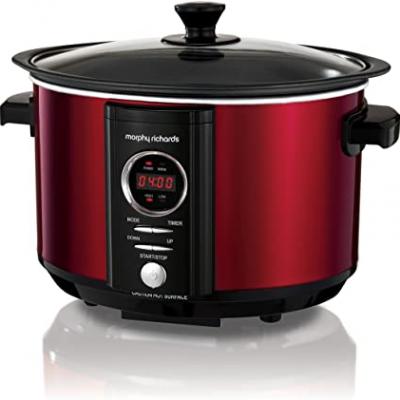 Morphy Richards Sear and Stew Digital Slow Cooker 3.5L 460015 Red