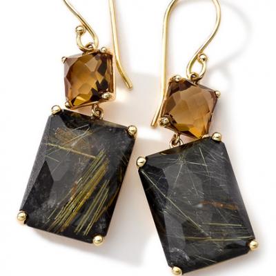 Ippolita Rock Candy 18K Yellow Gold Prong Set Double Drop Earrings