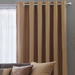 NEXT Woven Geo Jacquard Eyelet Curtains