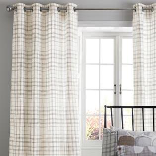 NEXT Cotton Rich Berlin Print Eyelet Curtains