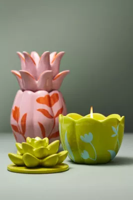 Cara Fruity Lychee & Pink Dragon Fruit Pineapple Ceramic Candle