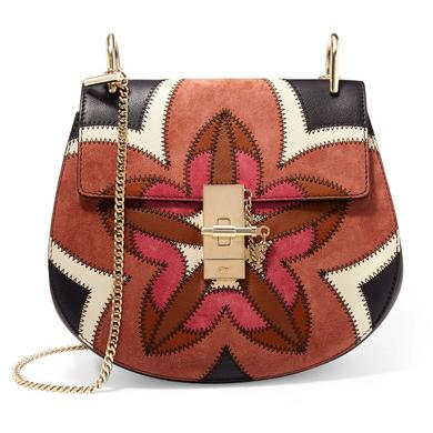 Chloé - Drew mini leather and suede shoulder bag