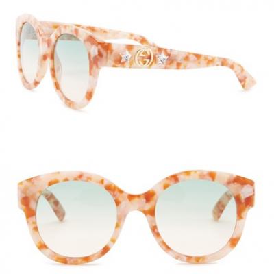 GUCCI 51mm Studded Rounded Sunglasses