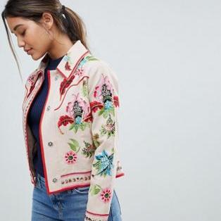 ASOS Embroidered Canvas Jacket