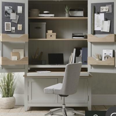 CHESTER DOVE GREY Hideaway Home Office