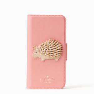 porcupine applique folio iphone 7 case - kate spade new york