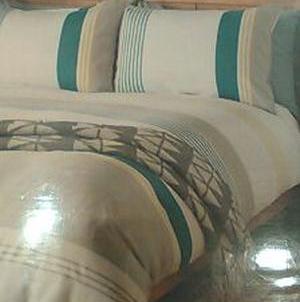 John Lewis skandi skyler teal kingsize duvet cover & pillowcases
