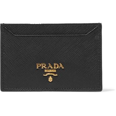 Prada Textured-leather cardholder