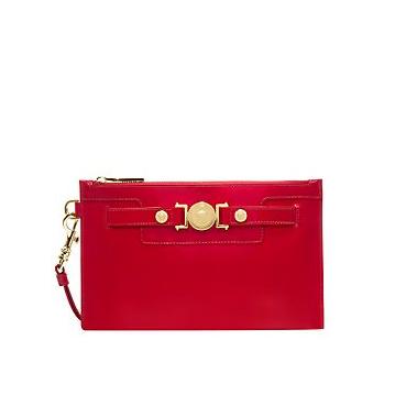 Versace Signature Patent Leather Clutch for Women 