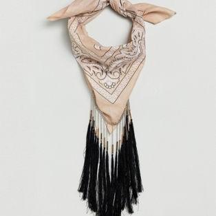 Sacred Hawk Sacred Hawk Bandana With Tassel trim